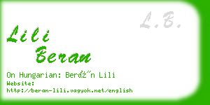 lili beran business card